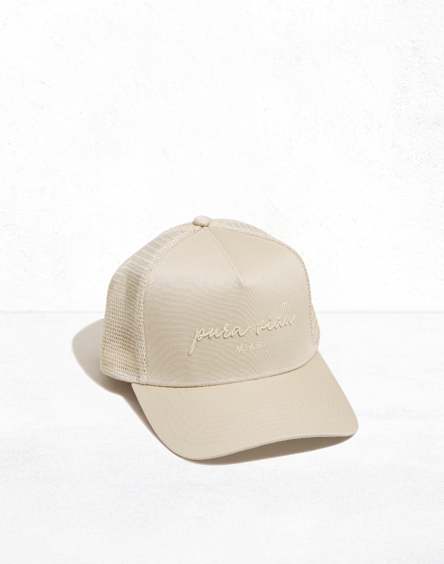 SAND TRUCKER HAT - SCRIPT